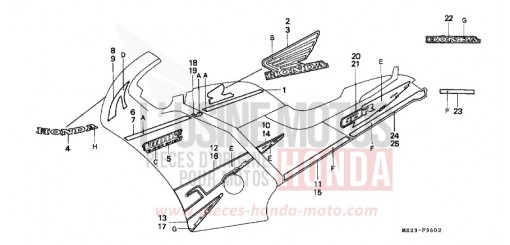 STRIPE (CBR1000FN) CBR1000FN de 1992